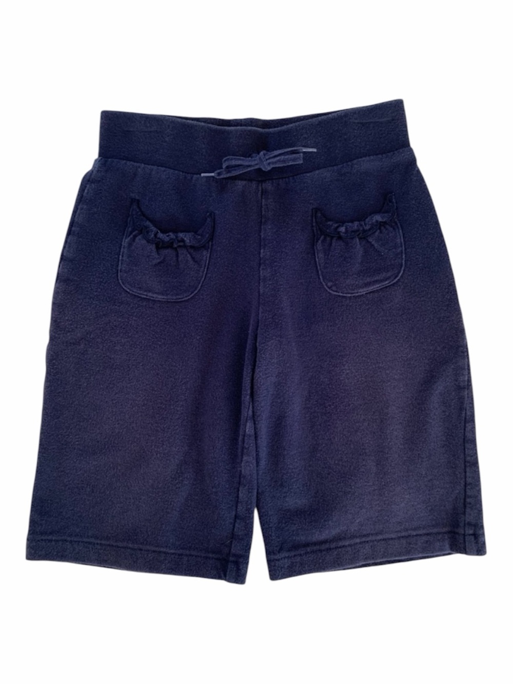 Circo Shorts Girls M (7/8) Blue Bermuda Stretchy Waist Cotton Sweats Bow Pockets